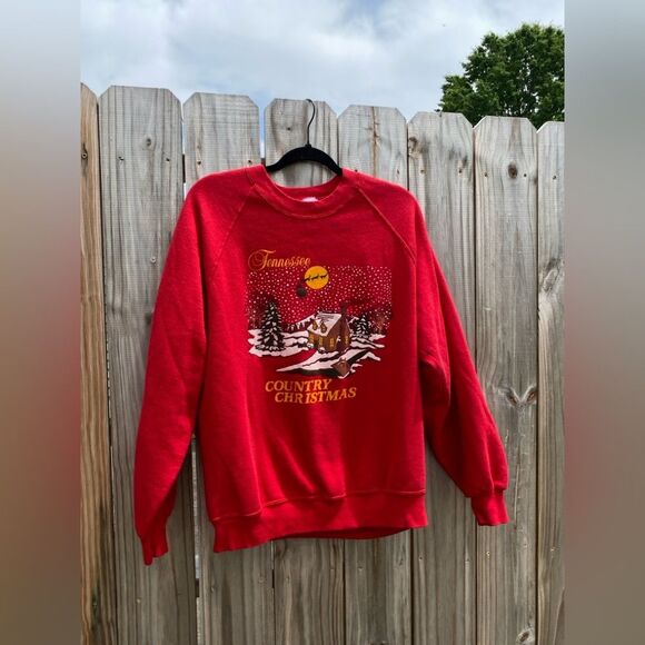 Vintage Tennessee Country Christmas Retro Graphic Crewneck Sweater:Cottagecore - Picture 2 of 9